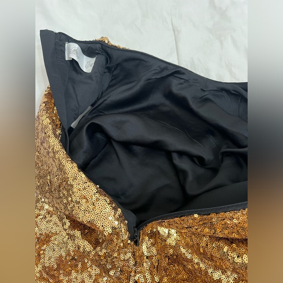 EUC Disney Minnie Mouse Bow fully sequin gold red dress - Picture 7 of 11